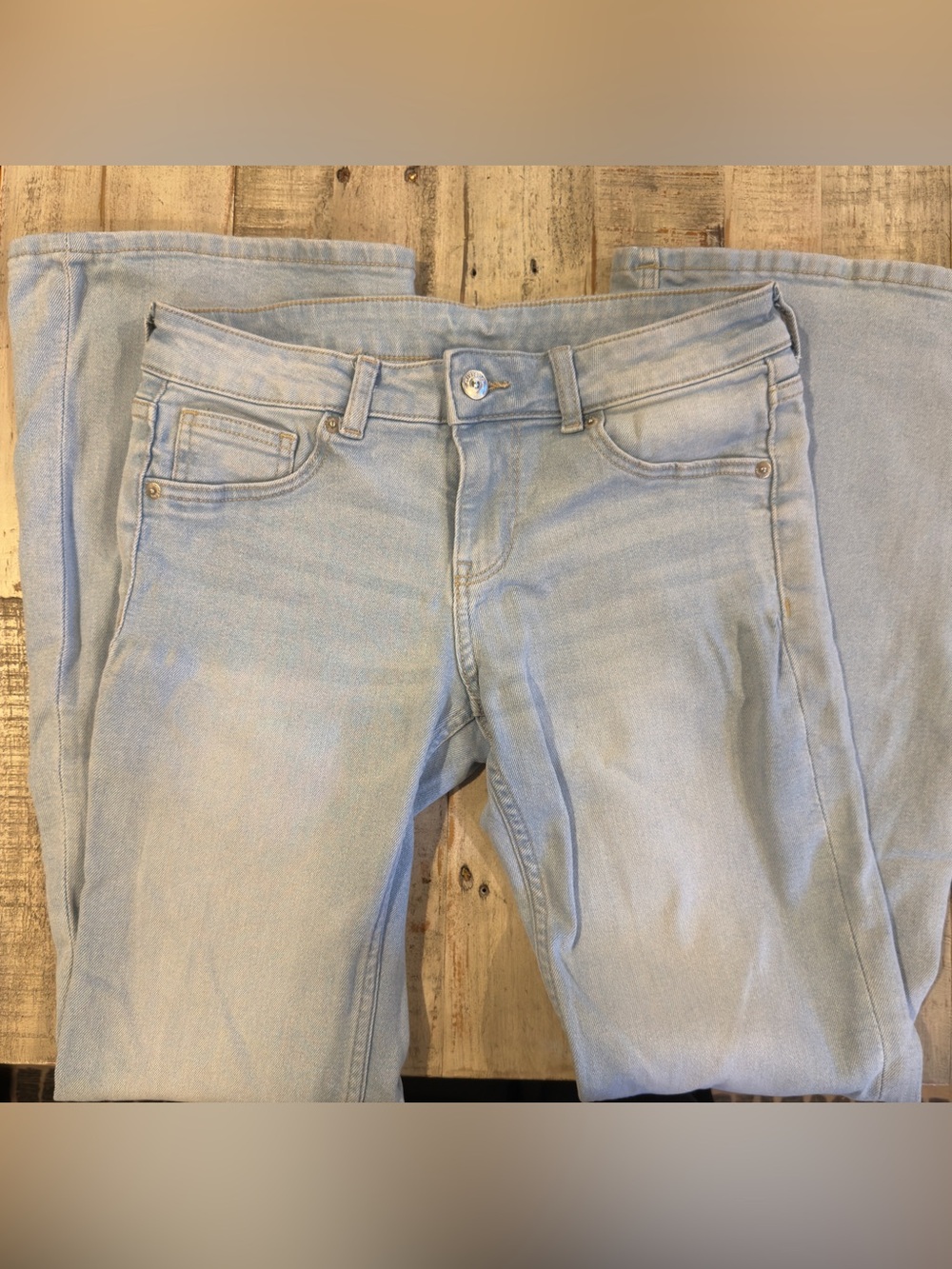 Divided Light Blue Denim Flare Jeans - Picture 3 of 4